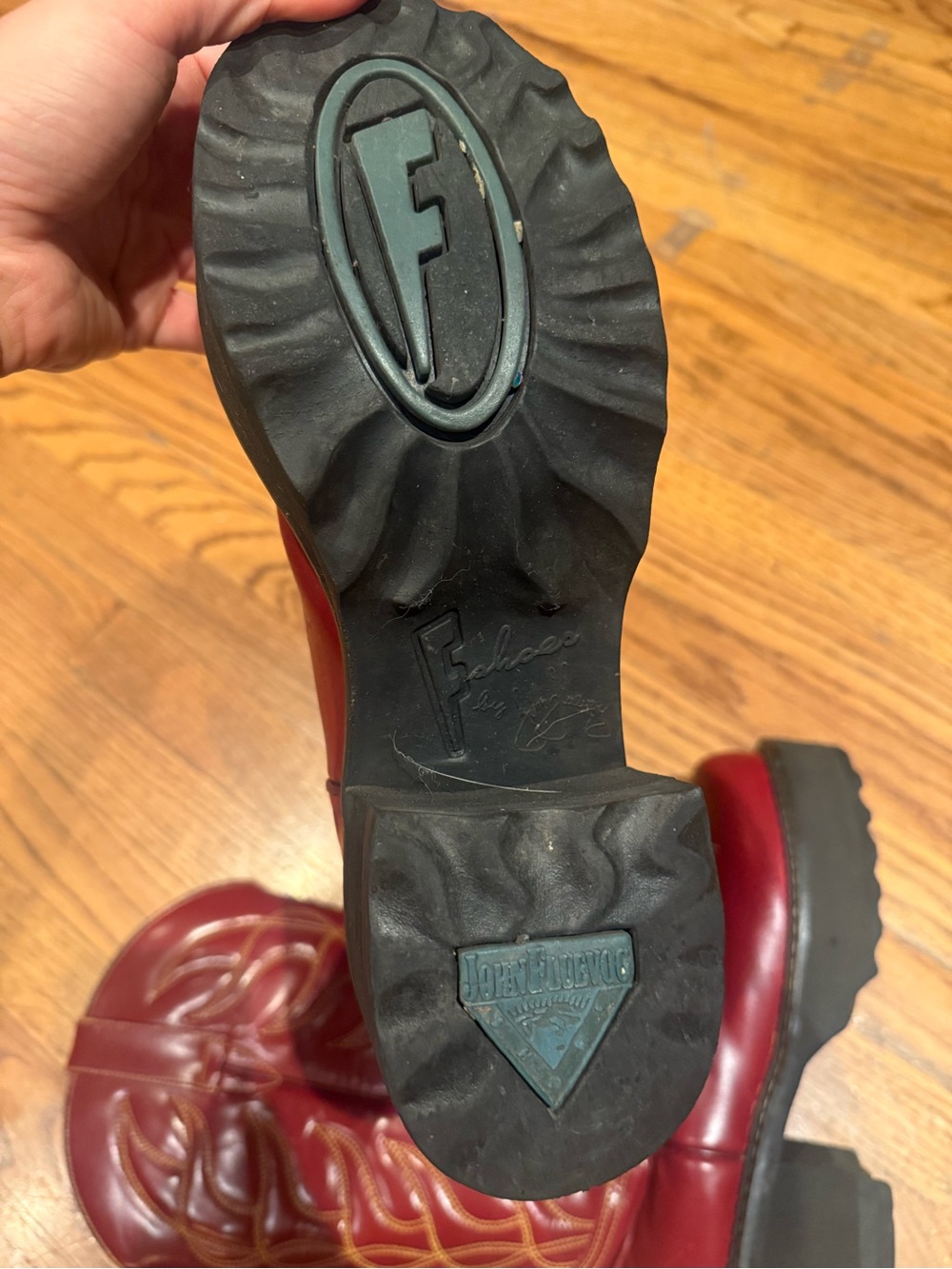 John Fluevog vintage platform cowboy boots - Picture 2 of 5